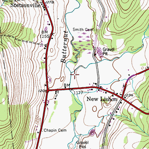 Topographic Map of Stony Creek, NY