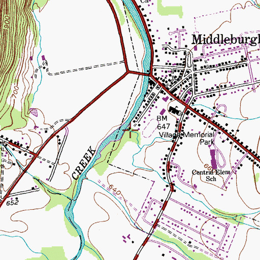 Topographic Map of Stony Creek, NY