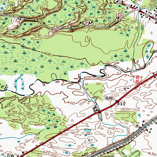Topographic Map of Stony Creek, NY
