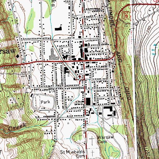 Topographic Map of Stony Creek, NY