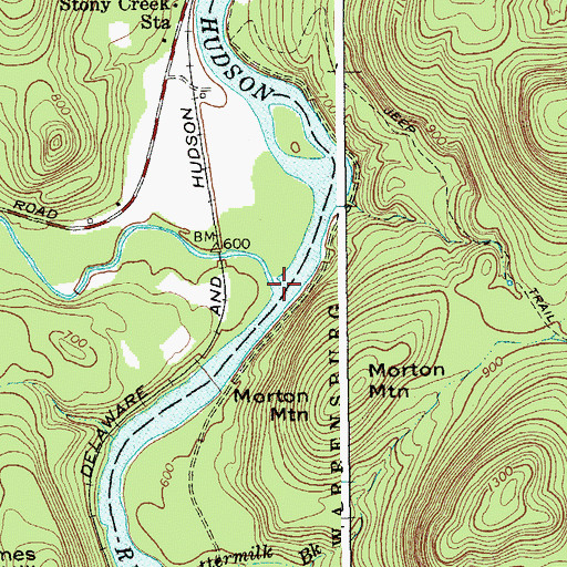Topographic Map of Stony Creek, NY
