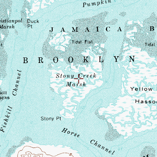 Topographic Map of Stony Creek Marsh, NY