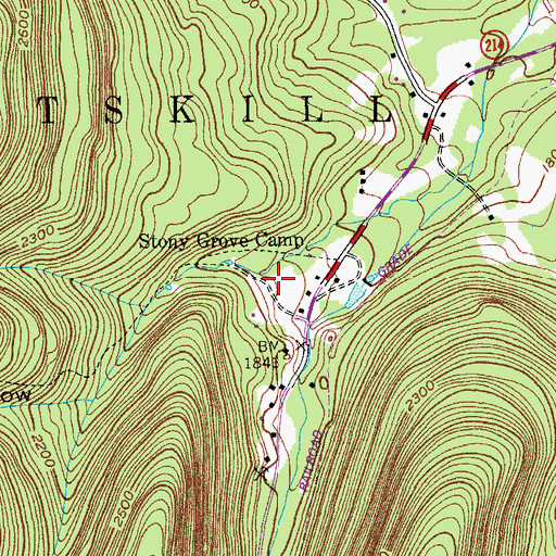 Topographic Map of Stony Grove Camp, NY