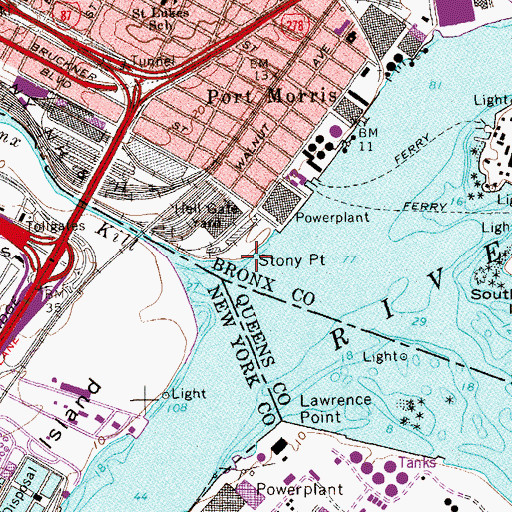 Topographic Map of Stony Point, NY