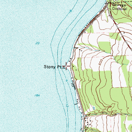 Topographic Map of Stony Point, NY