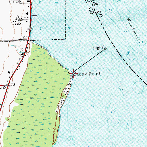 Topographic Map of Stony Point, NY