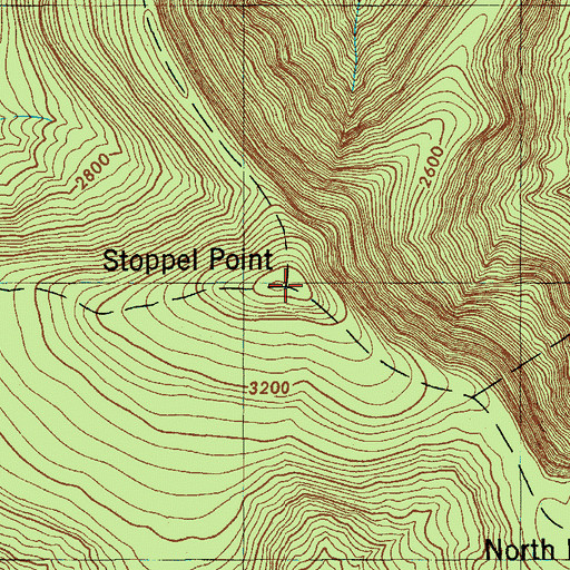 Topographic Map of Stoppel Point, NY