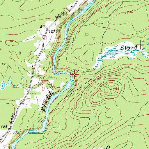 Topographic Map of Stord Brook, NY