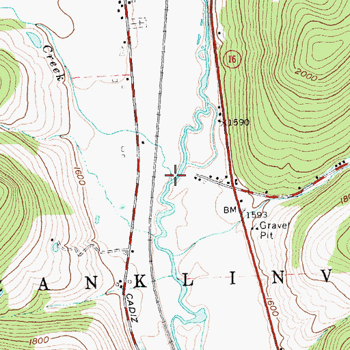 Topographic Map of Storrs Creek, NY