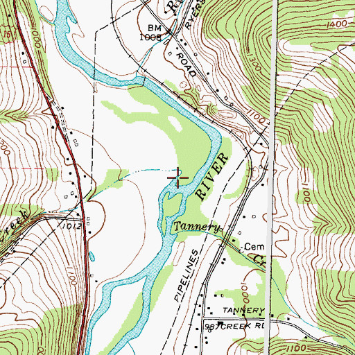 Topographic Map of Stowell Creek, NY