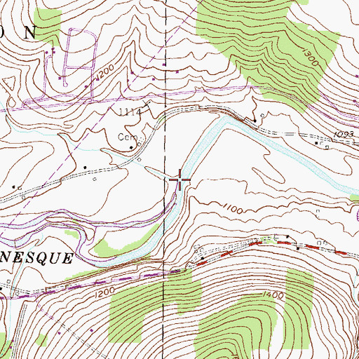 Topographic Map of Strait Creek, NY