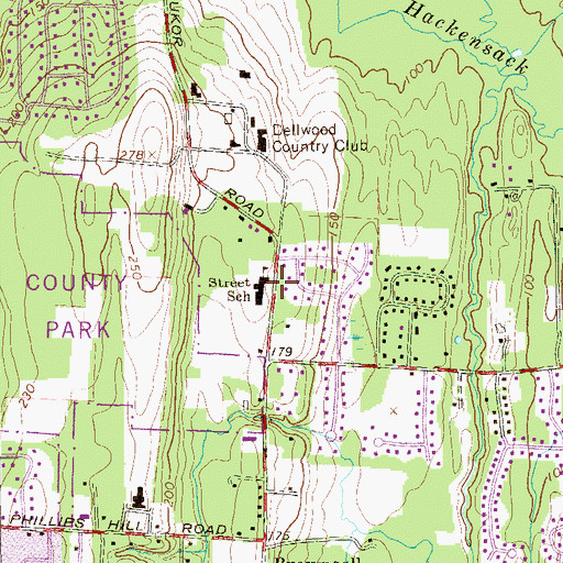 Topographic Map of Street School, NY