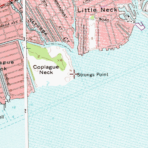 Topographic Map of Strongs Point, NY