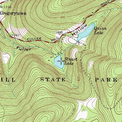 Topographic Map of Stuart Lake, NY