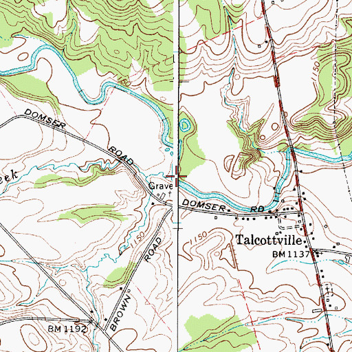 Topographic Map of Stucky Creek, NY