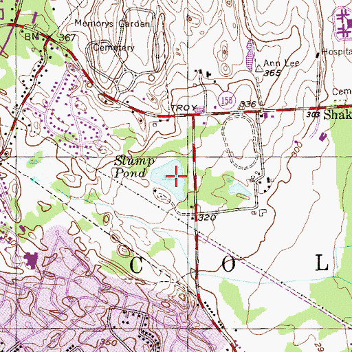 Topographic Map of Stump Pond, NY