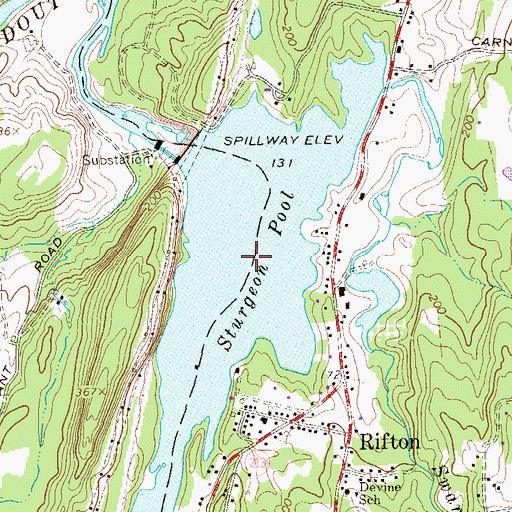 Topographic Map of Sturgeon Pool, NY