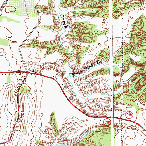 Topographic Map of Stuyvesant Brook, NY