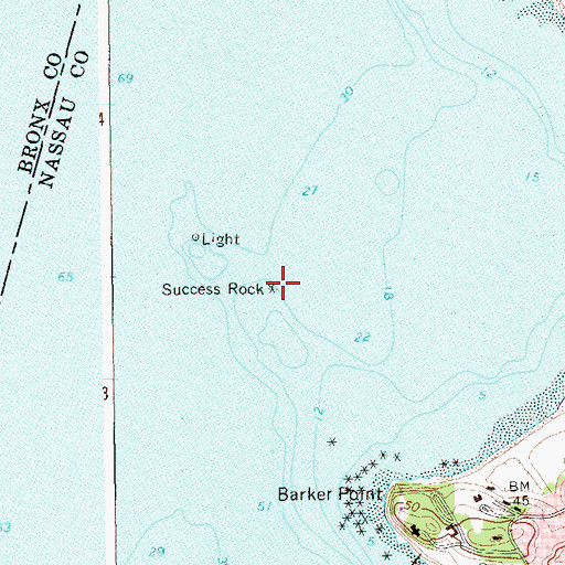 Topographic Map of Success Rock, NY