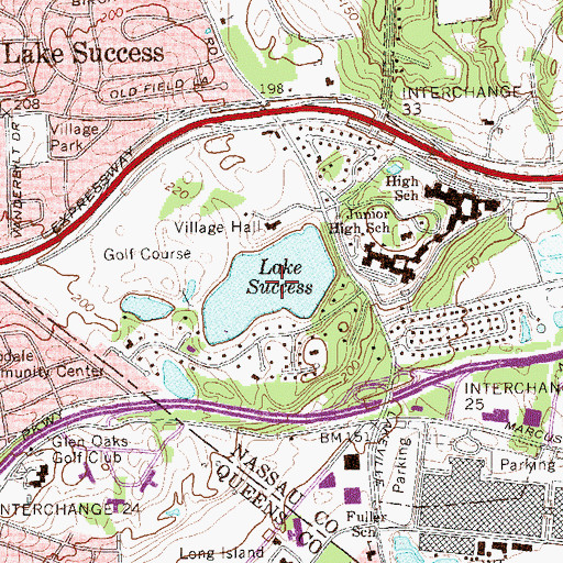 Topographic Map of Lake Success, NY