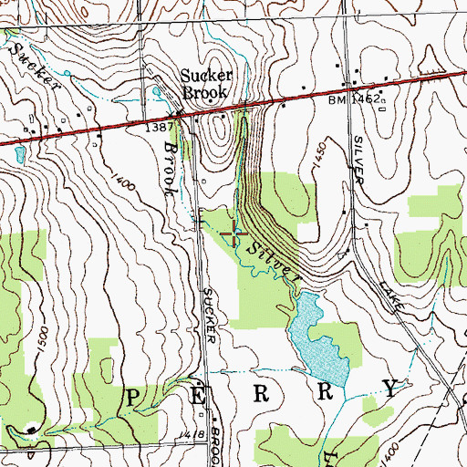 Topographic Map of Sucker Brook, NY