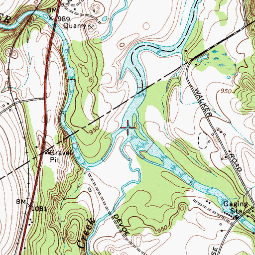 Topographic Map of Sugar River, NY