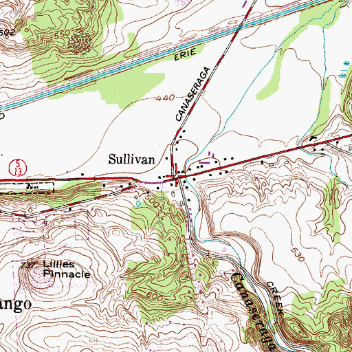 Topographic Map of Sullivan, NY