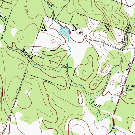 Topographic Map of Sullivan Brook, NY