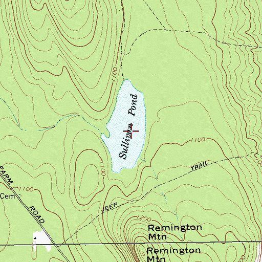Topographic Map of Sullivan Pond, NY