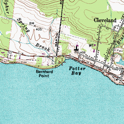 Topographic Map of Sulphur Spring Brook, NY