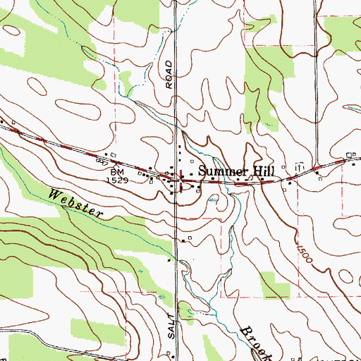 Topographic Map of Summer Hill, NY