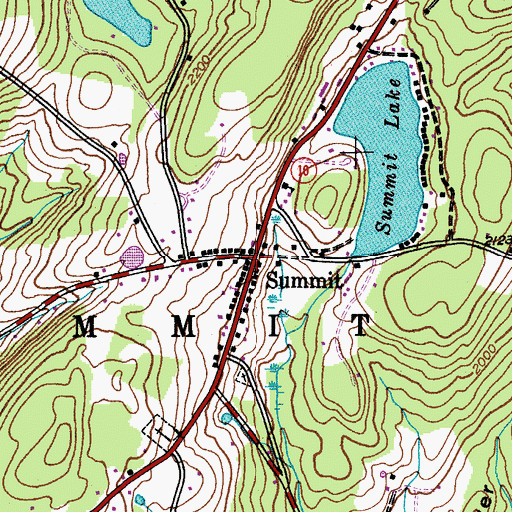 Topographic Map of Summit, NY