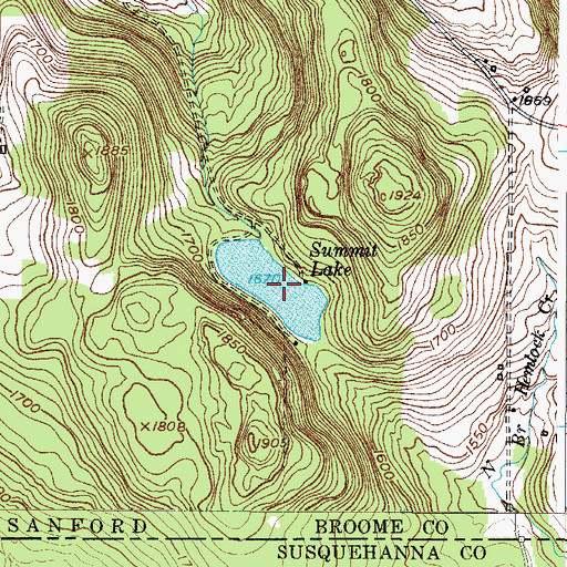 Topographic Map of Summit Lake, NY