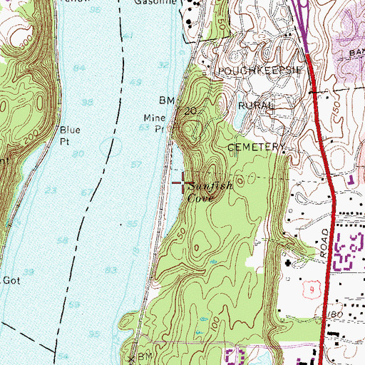 Topographic Map of Sunfish Cove, NY