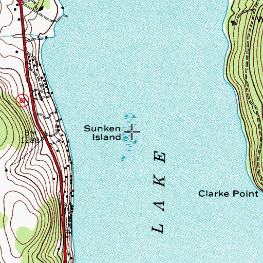 Topographic Map of Sunken Island, NY