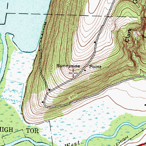 Topographic Map of Sunnyside Point, NY