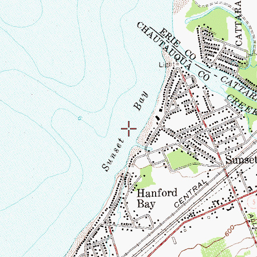 Topographic Map of Sunset Bay, NY