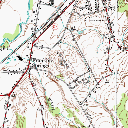 Topographic Map of Sunset Hill, NY