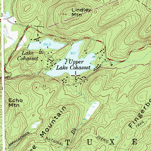 Topographic Map of Surebridge Brook, NY