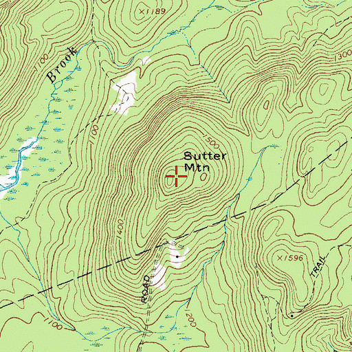 Topographic Map of Sutter Mountain, NY
