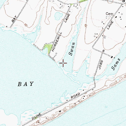 Topographic Map of Swan Creek, NY