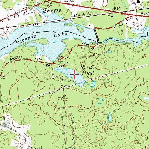 Topographic Map of Swan Pond, NY