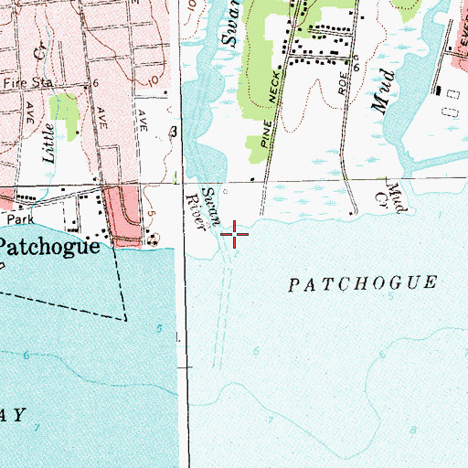 Topographic Map of Swan River, NY