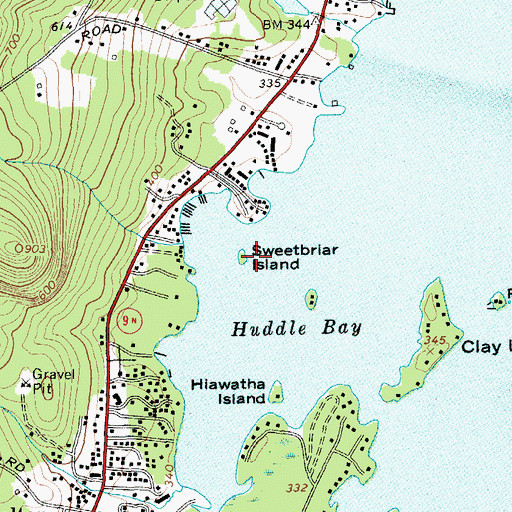 Topographic Map of Sweetbriar Island, NY