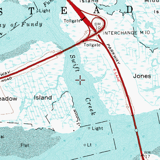 Topographic Map of Swift Creek, NY