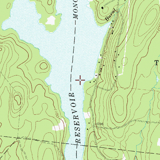 Topographic Map of Swinging Bridge Reservoir, NY