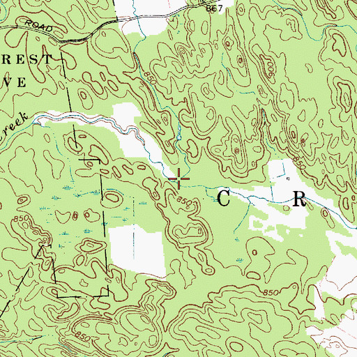 Topographic Map of Swiss Creek, NY