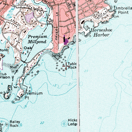 Topographic Map of Table Rock, NY