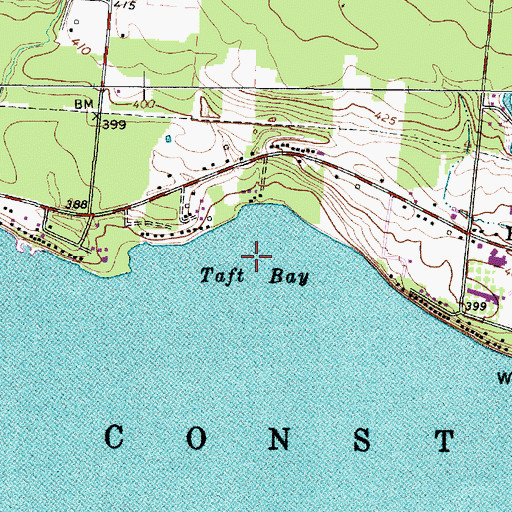 Topographic Map of Taft Bay, NY