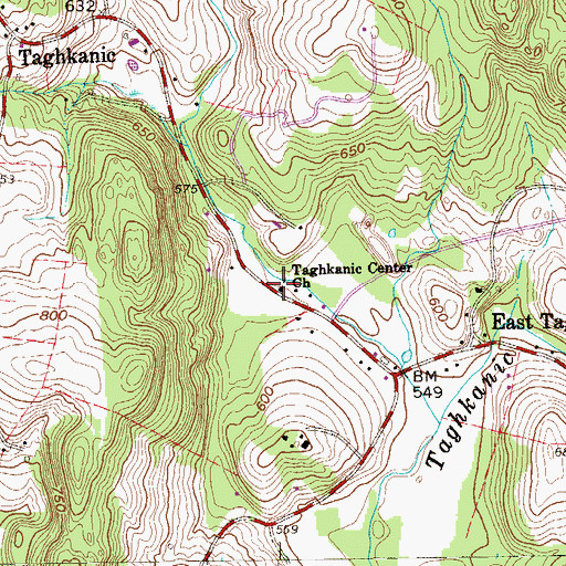 Topographic Map of Taghkanic Center Church, NY